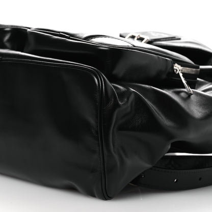 Louis Vuitton Shiny Calfskin Montsouris Cargo Backpack Black 9 of 10