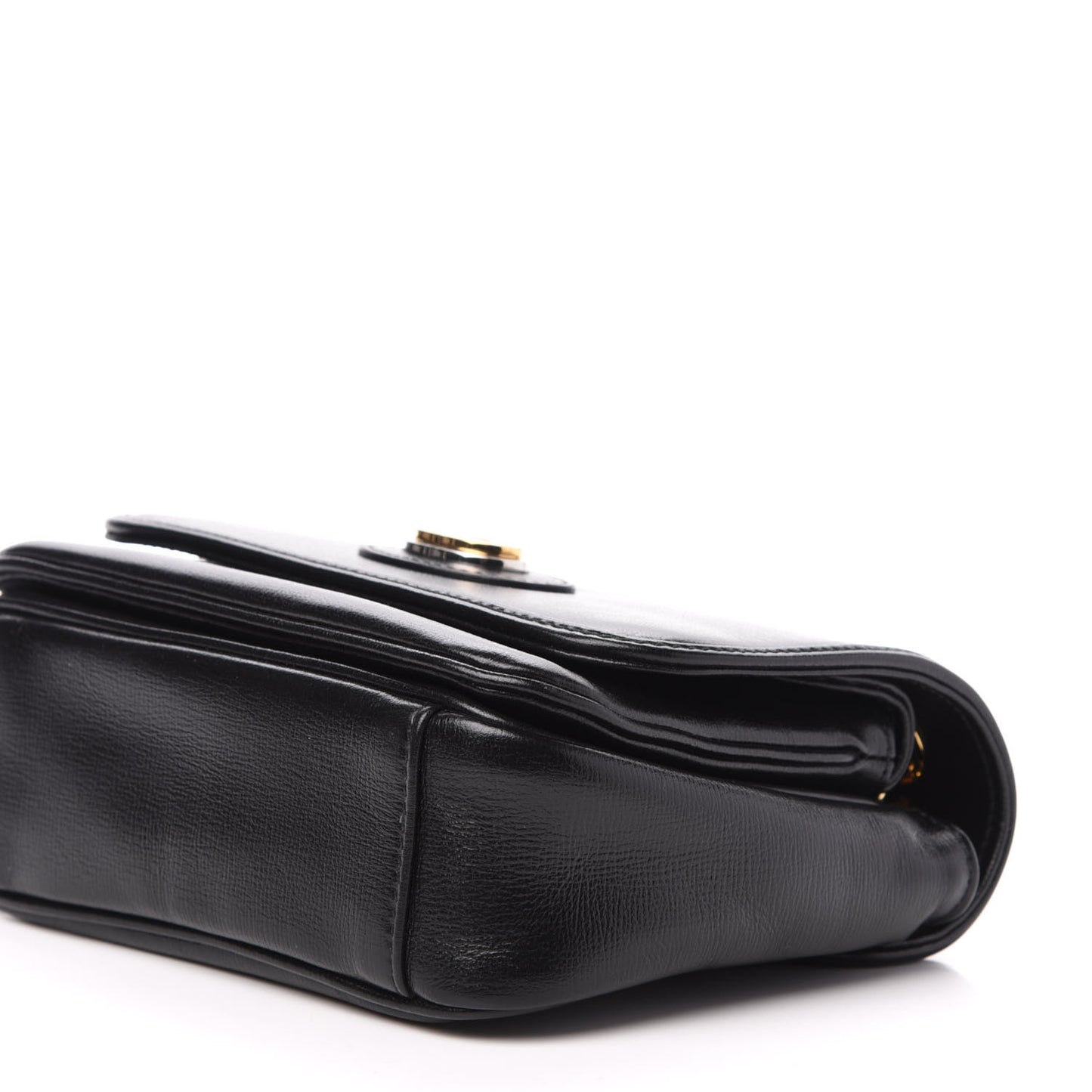 Azalea Calfskin Mini Marina Chain Shoulder Bag Black