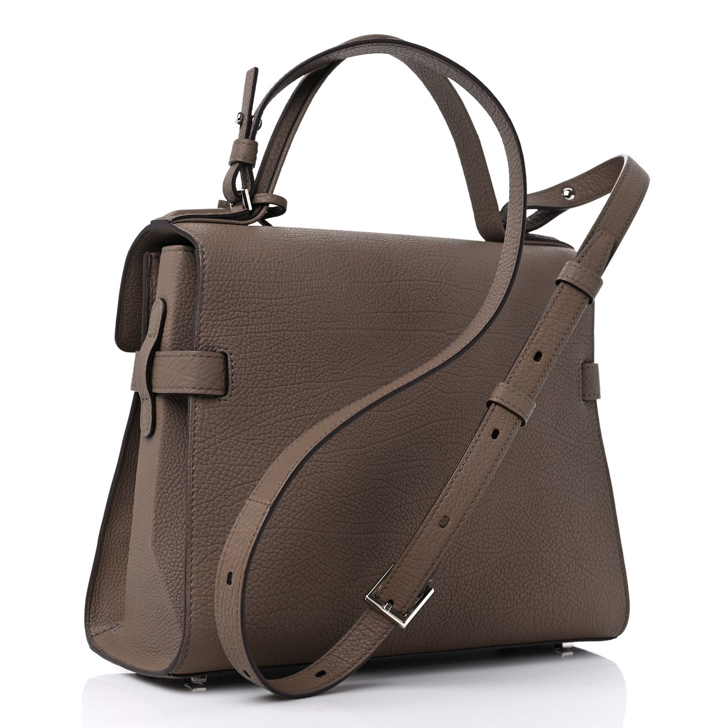Crispy Calfskin MM Tempete Satchel Tourterelle
