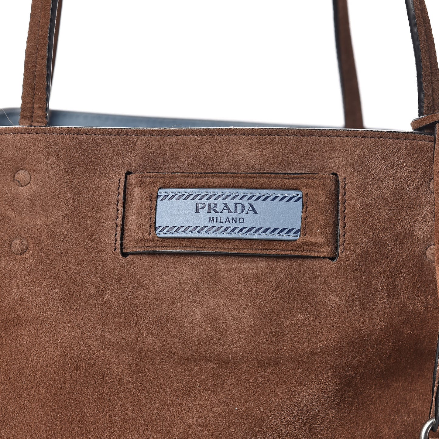 Suede Etiquette Tote Bruciato Astrale