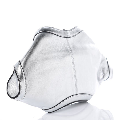 Alexander McQueen Metallic Lambskin De Manta Clutch Silver 3 of 8