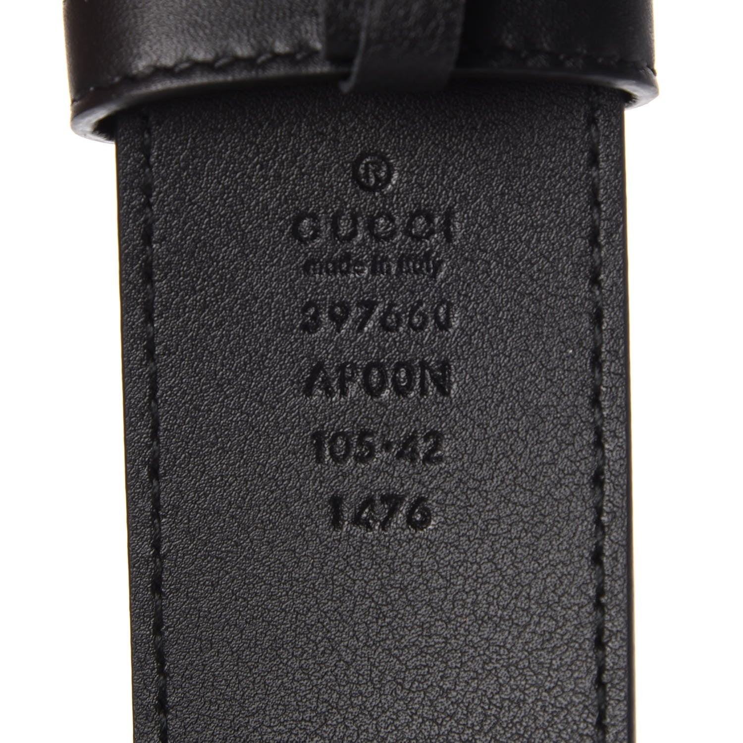 Gucci Moon Calfskin Nickel Double G 40mm Belt 105 42 Black 4 of 5