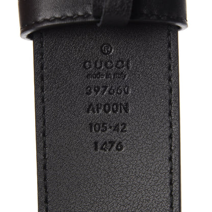 Gucci Moon Calfskin Nickel Double G 40mm Belt 105 42 Black 4 of 5