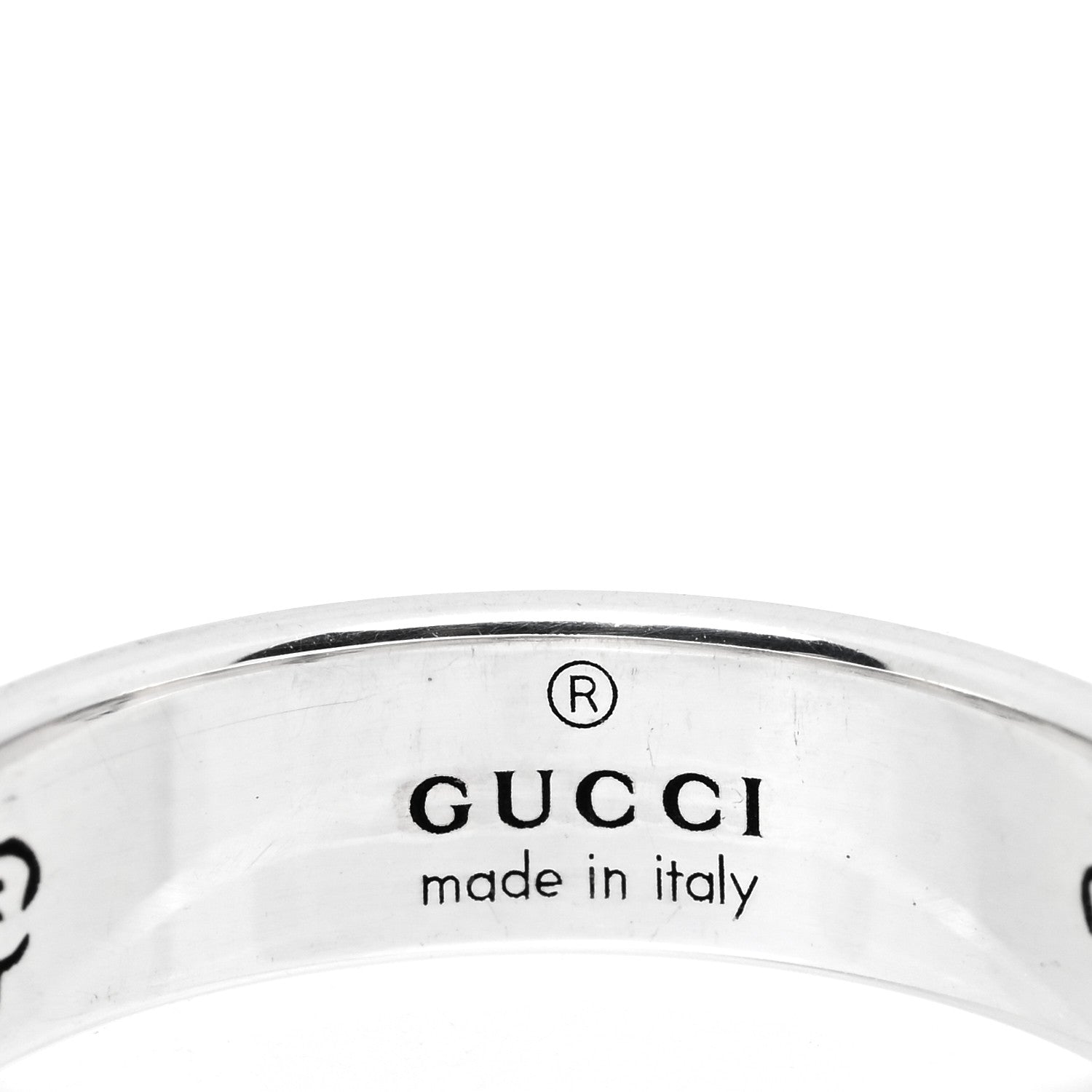 Gucci Sterling Silver Blind for Love Band Ring 53 6.25 4 of 4