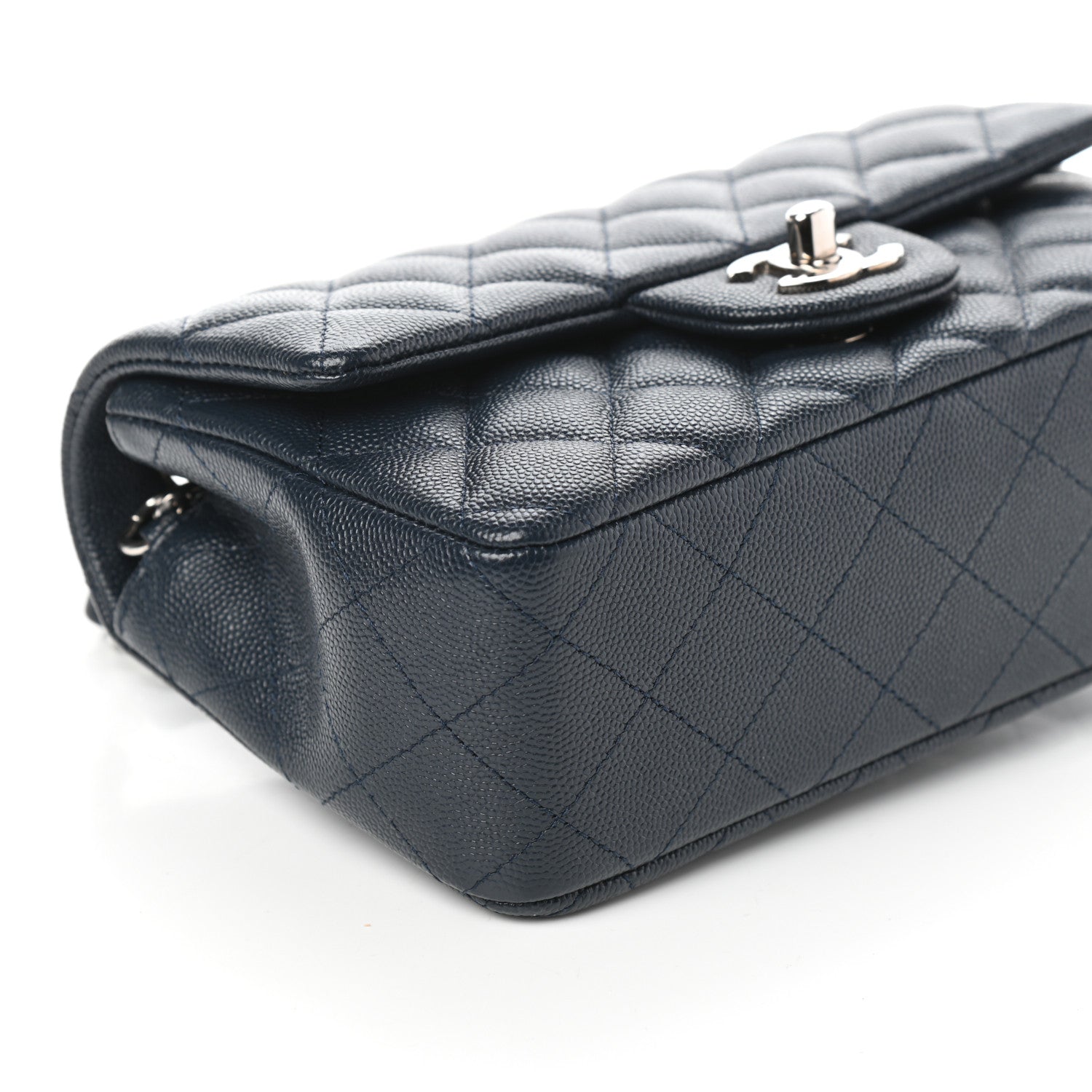 Chanel Caviar Quilted Mini Rectangular Flap Navy 9 of 10