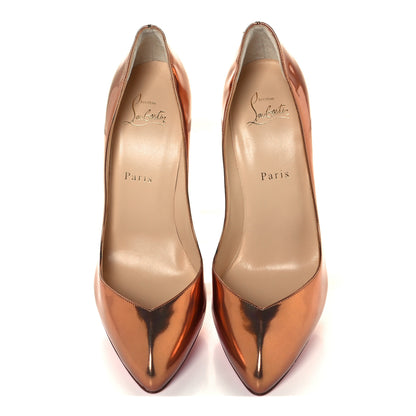 Christian Louboutin Metallic Patent Breche 100 Pumps 39 Cappuccino 5 of 10