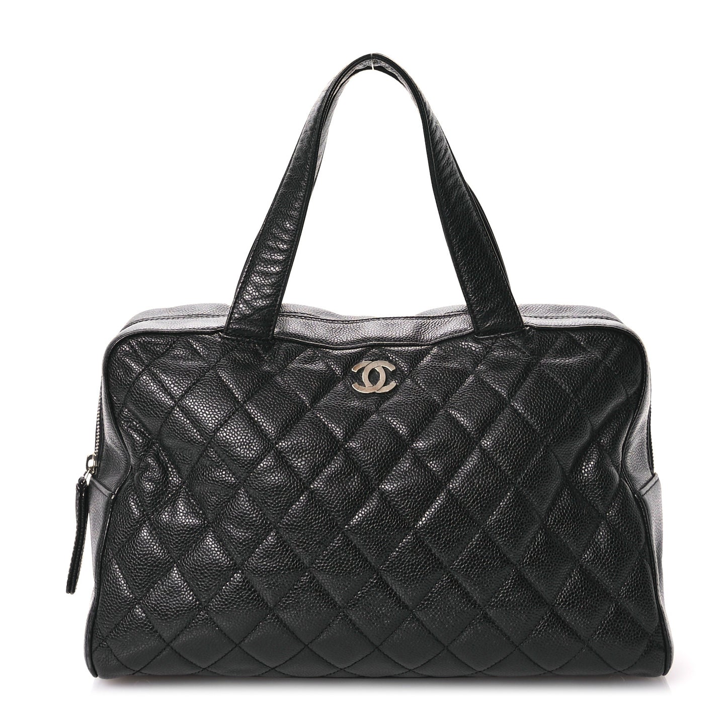 Caviar Quilted Bowler Black