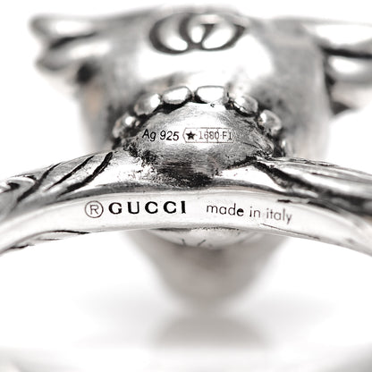 Gucci Sterling Silver Anger Forest Bull's Head Ring 56 7.5 5 of 5