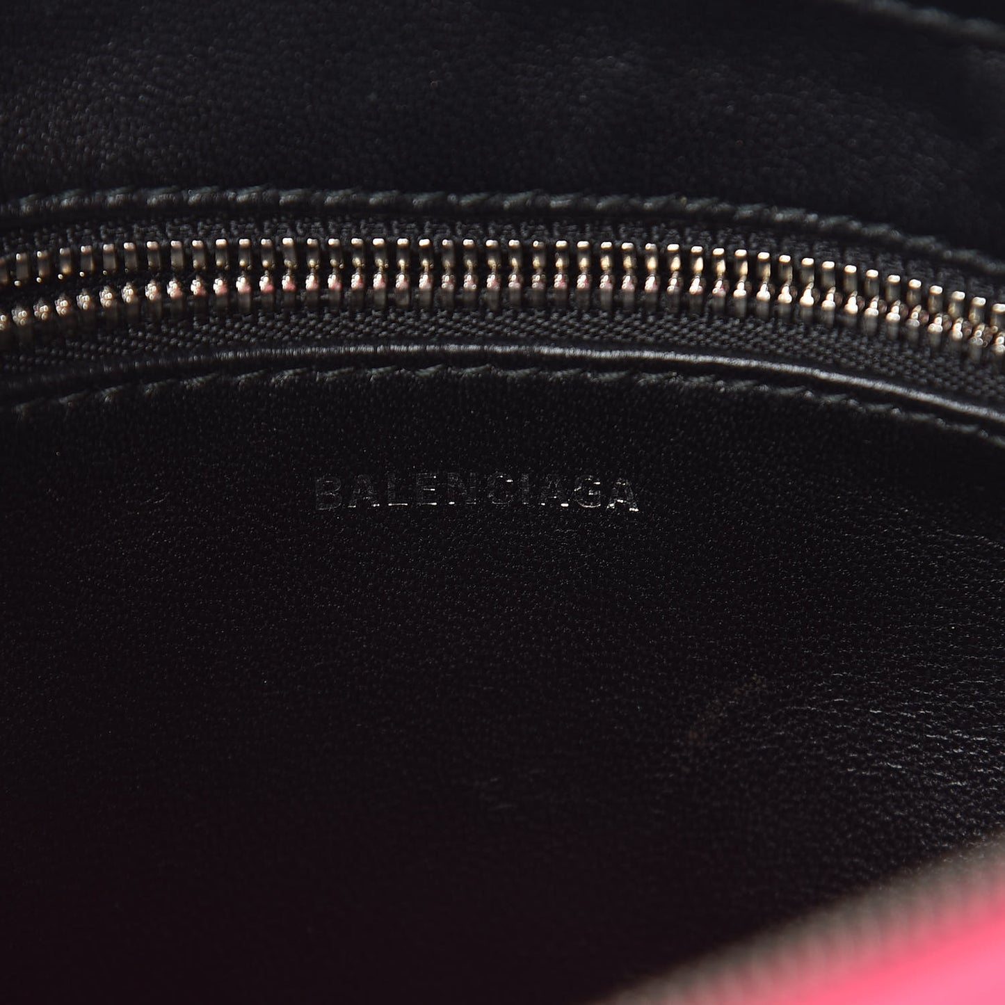 Shiny Day Calfskin XS Triangle Duffle Acid Pink Black