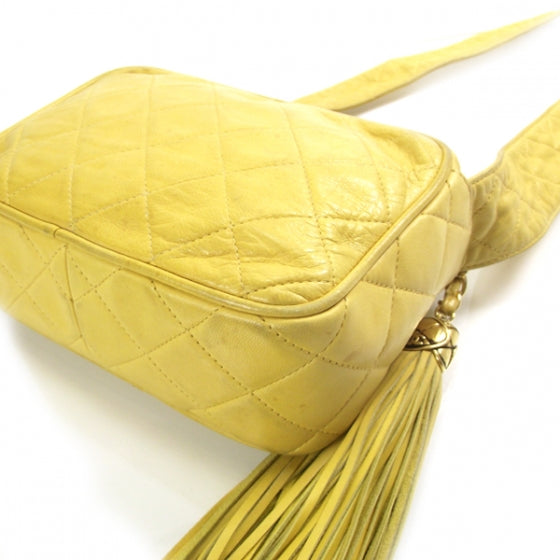 Lambskin Tassel Bag Yellow