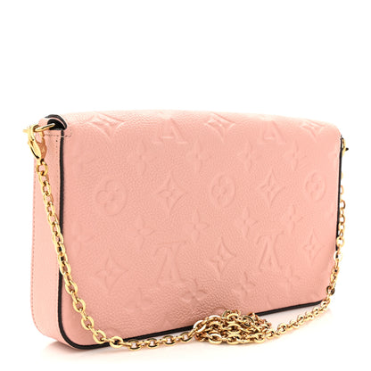 Louis Vuitton Empreinte Pochette Felicie Chain Wallet Rose Poudre 4 of 13