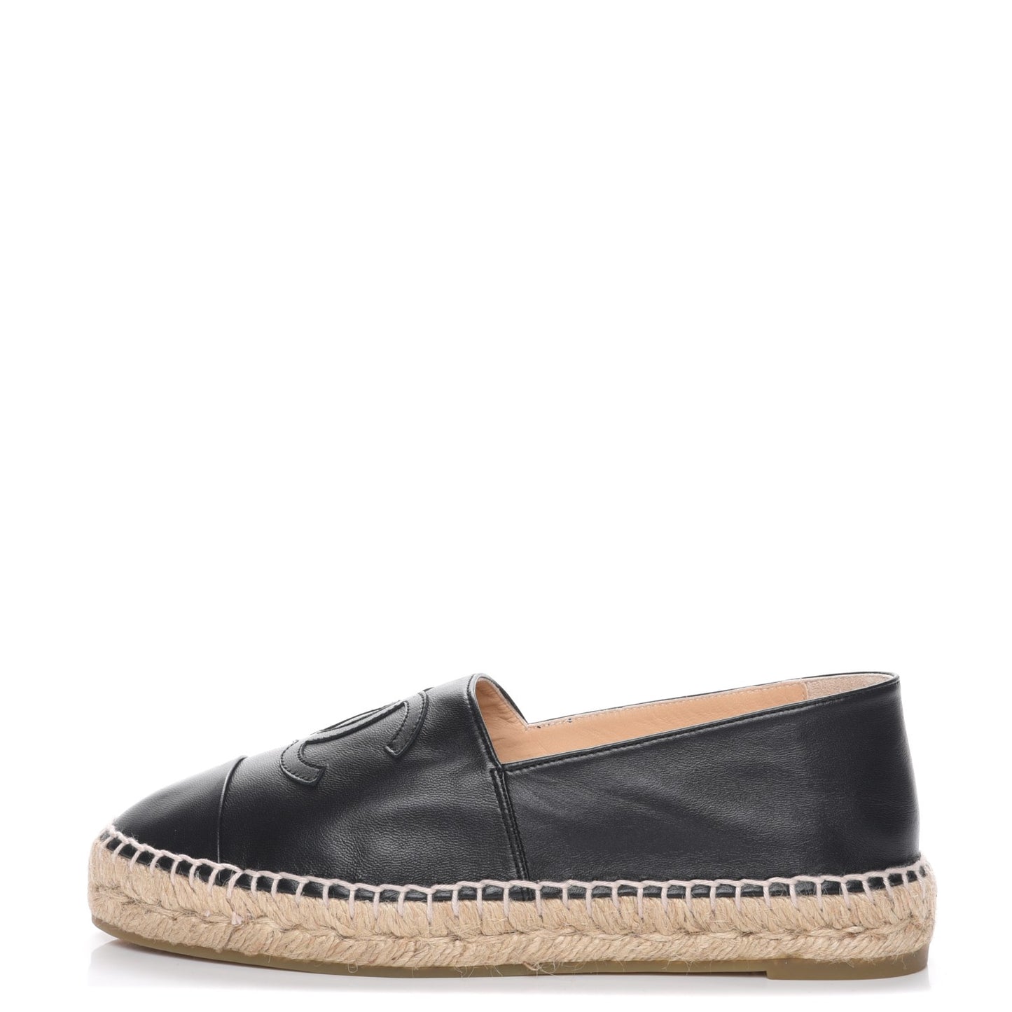 Lambskin CC Espadrilles 37 Black