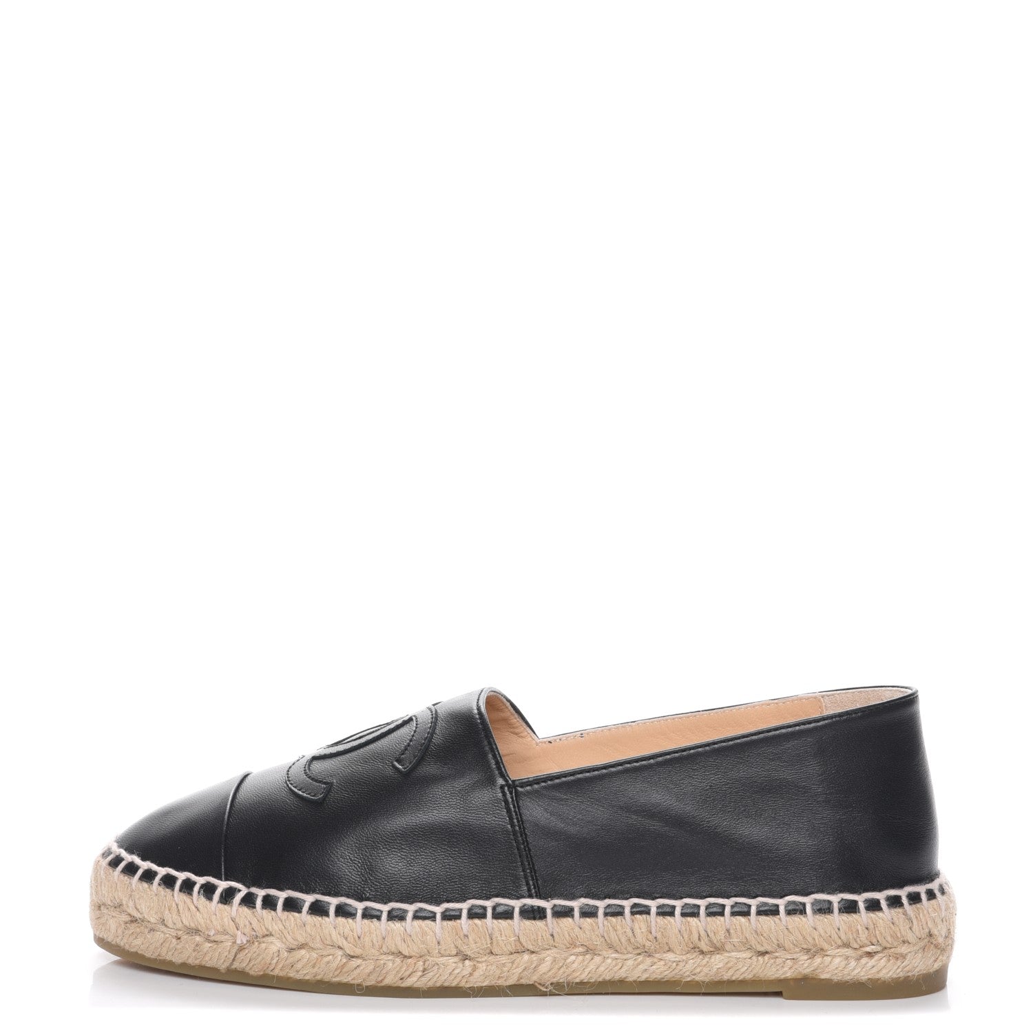 Chanel Lambskin CC Espadrilles 37 Black 1 of 10