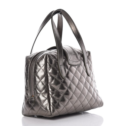 Burberry Metallic Calfskin Quilted Sophie Pewter 3 of 10