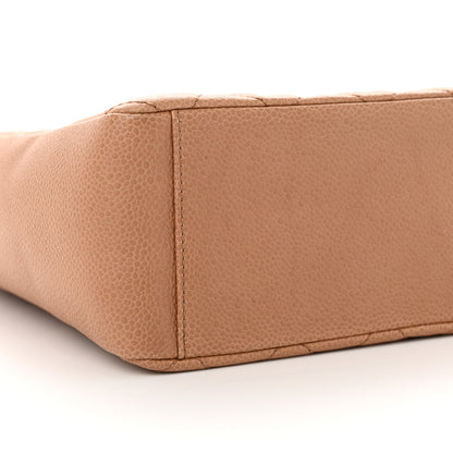 Chanel Caviar Quilted Petit Shopping Tote PST Dark Beige 9 of 11