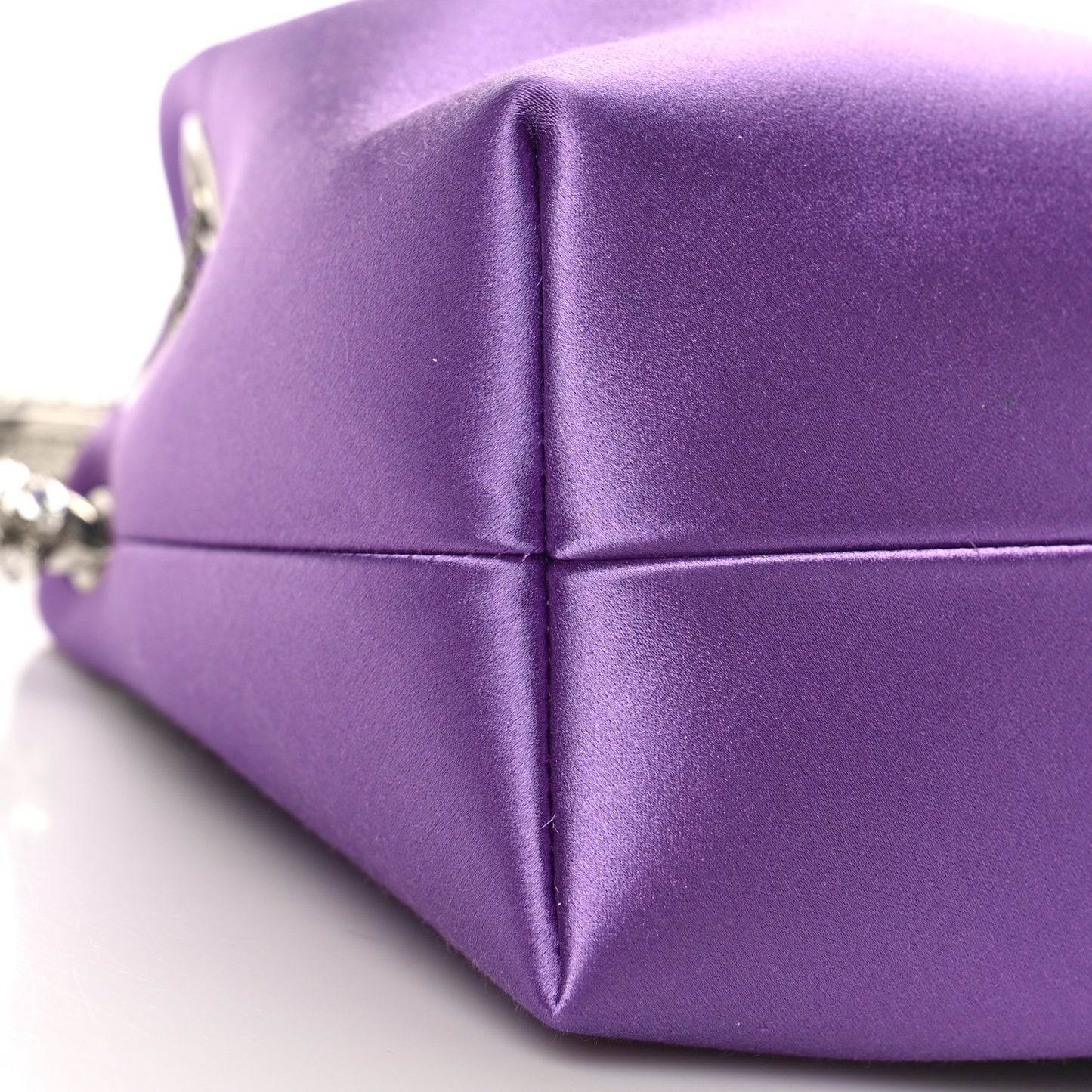 Satin Crystal Embellished Bon Bon Bag Wisteria