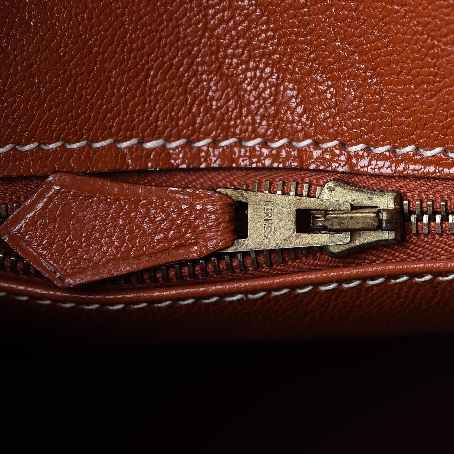 Hermes Chevre De Coromandel Kelly Sellier 32 Brique 27 of 36