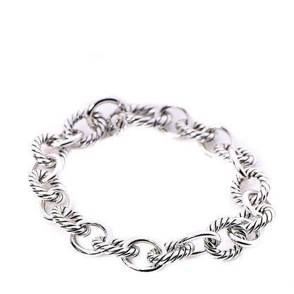 David Yurman Sterling Silver 10mm Medium Oval Link Bracelet 1 of 5