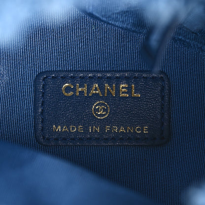 Chanel Denim Quilted Mood Mini Bucket With Chain Blue Multicolor 6 of 10