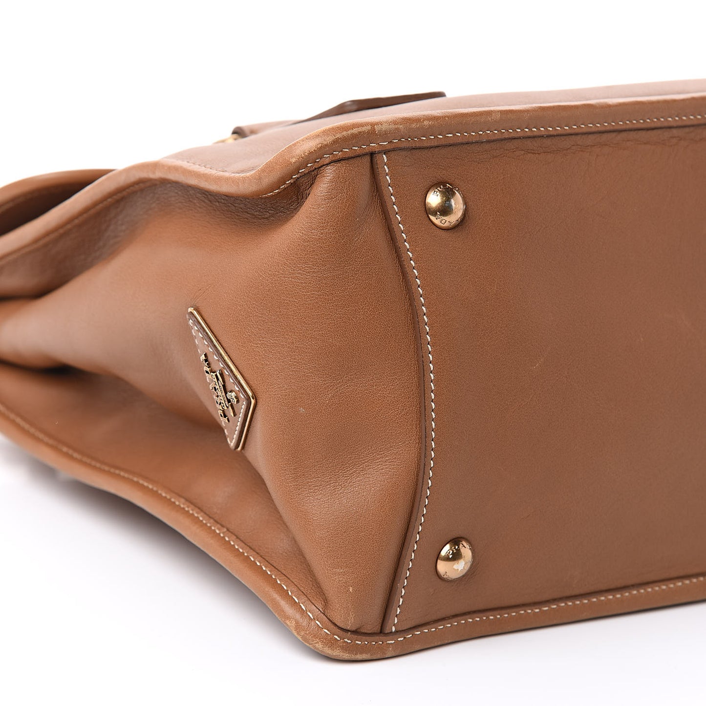 Soft Calf Flap Tote Caramel