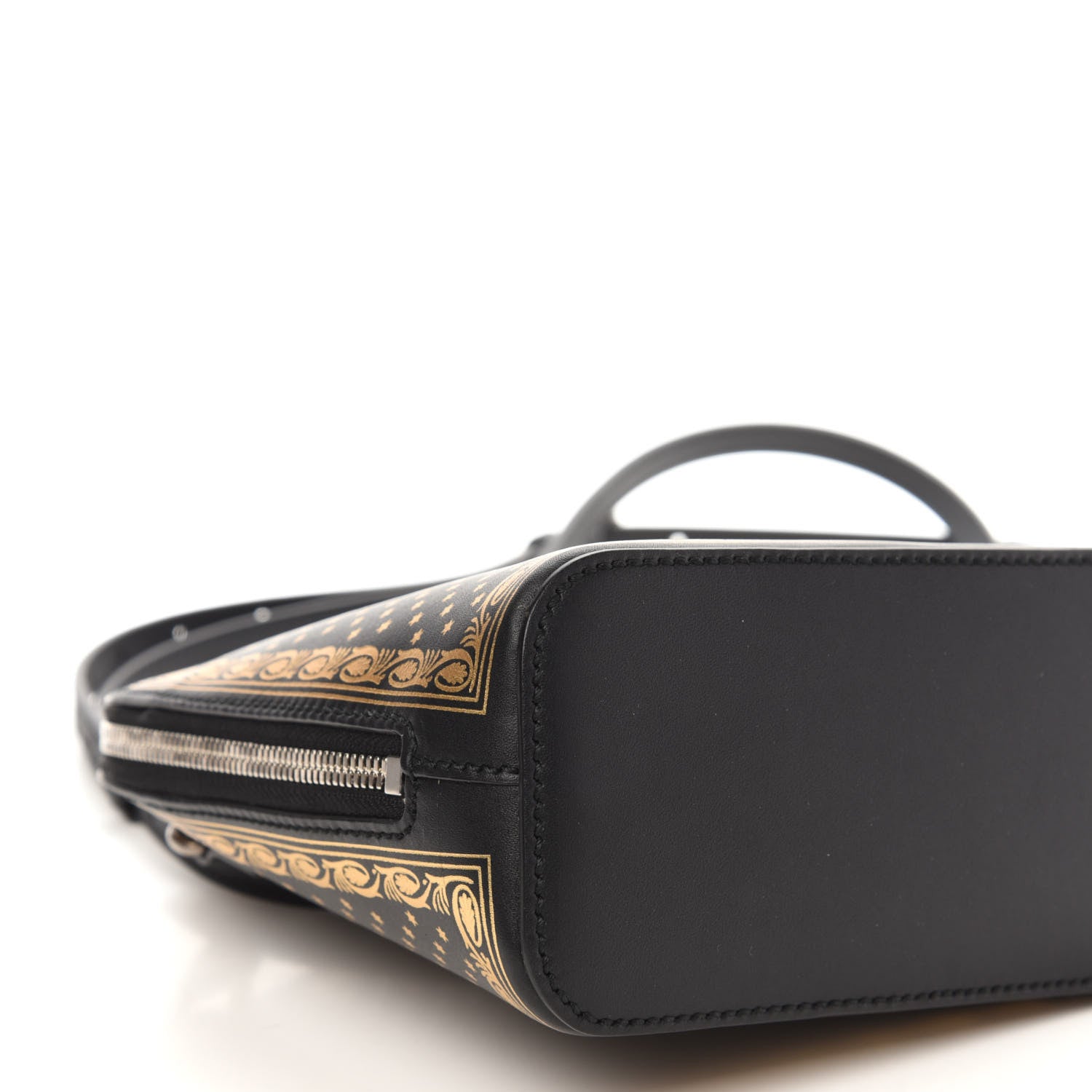 Gucci X SEGA Calfskin GUCCY Stars Mini Dome Shoulder Bag Black Gold 9 of 12