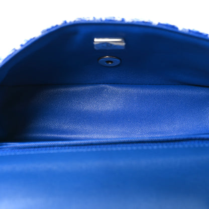Chanel Tweed Quilted Mini Rectangular Flap Blue White 5 of 10