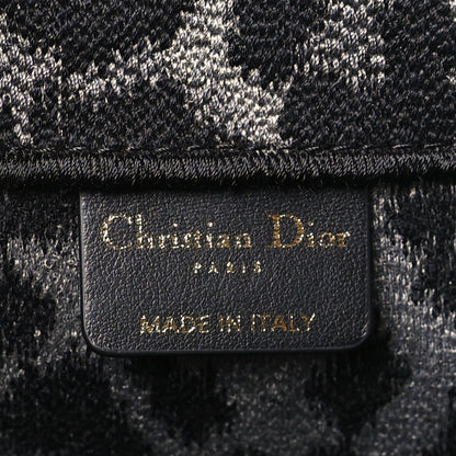 Christian Dior Canvas Mizza Embroidered Large Leopard Book Tote Grey 6 of 9