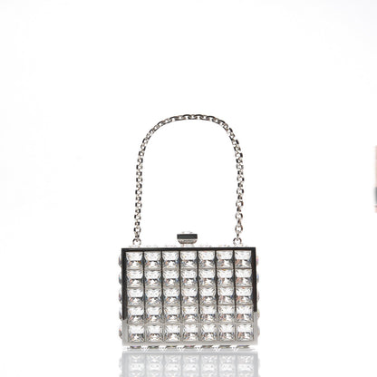 Judith Leiber Crystal Box Clutch Silver 3 of 7