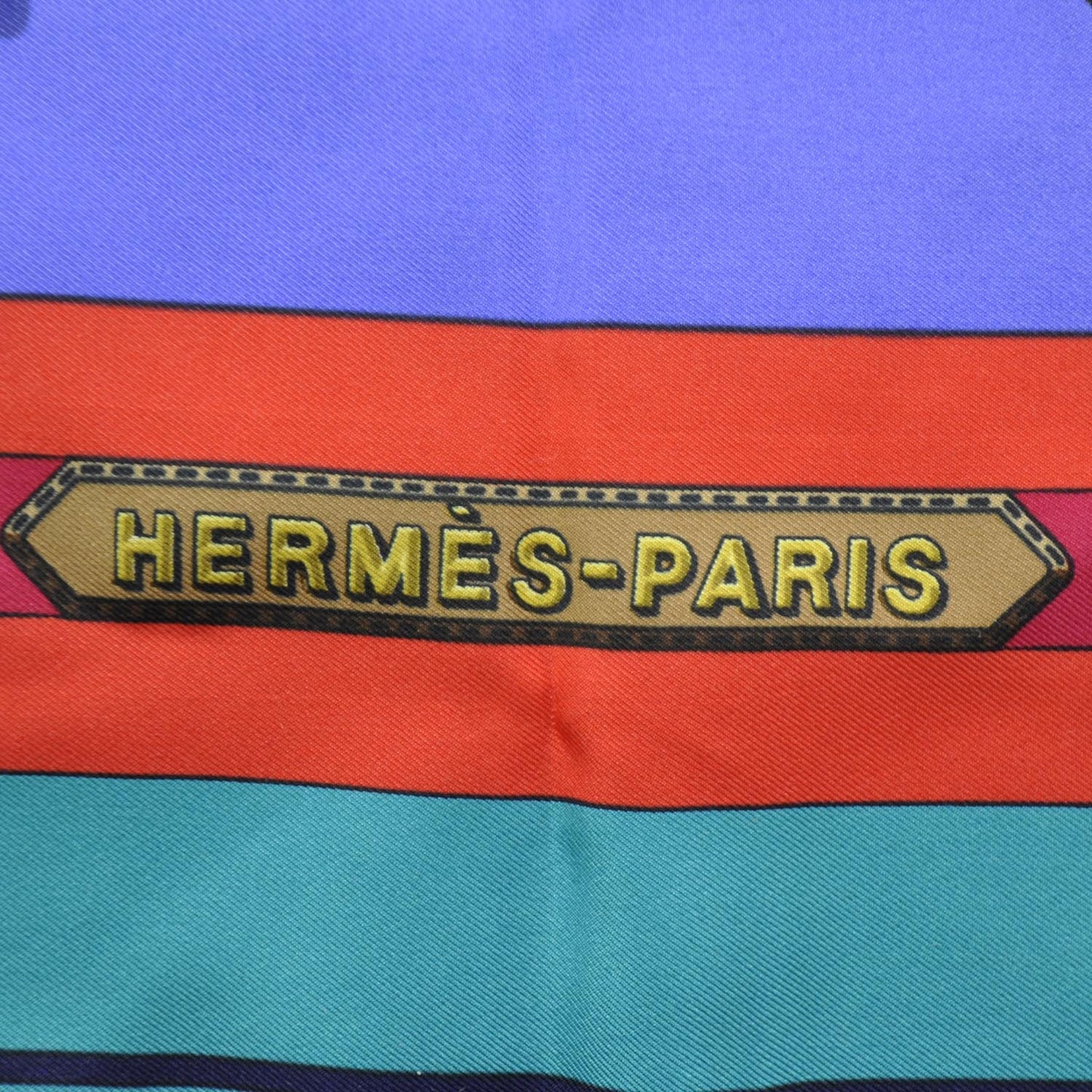 Silk Sangles Scarf 90 Bleu