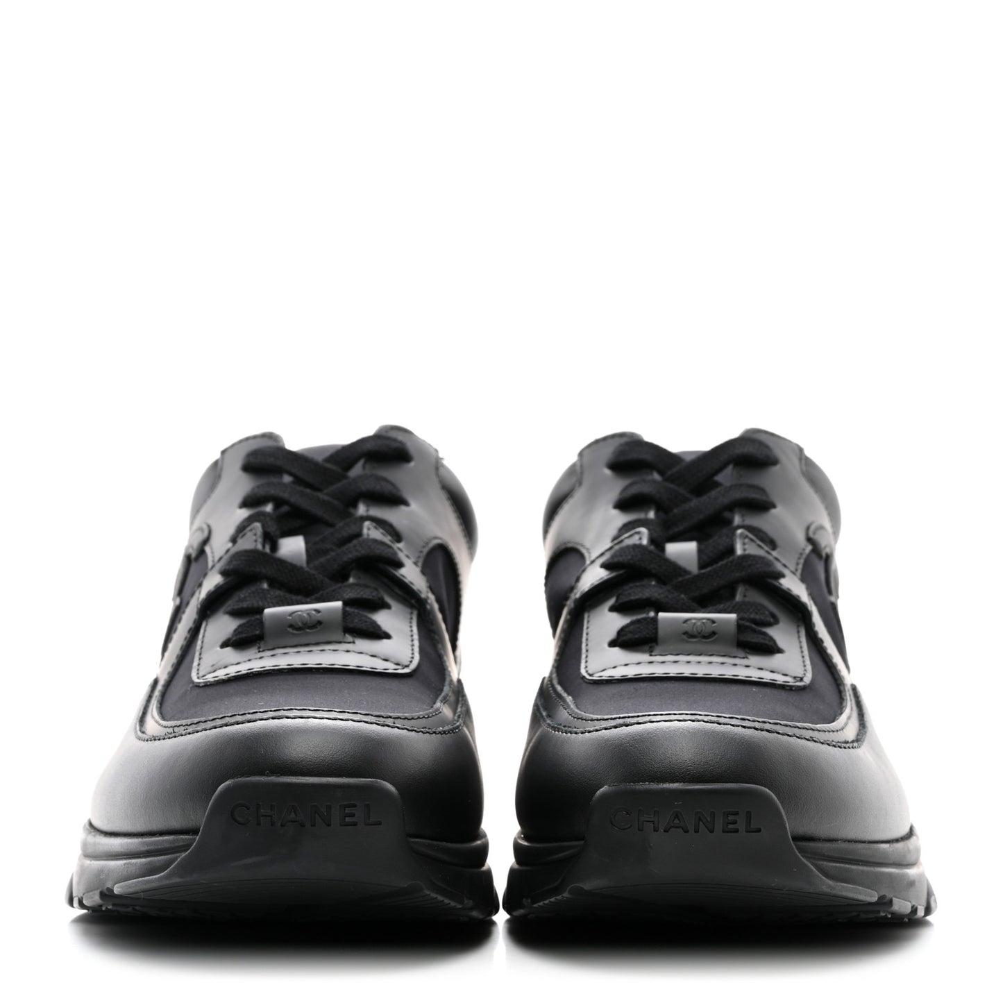 Calfskin Lambskin CC Uniform Sneakers 42 Black