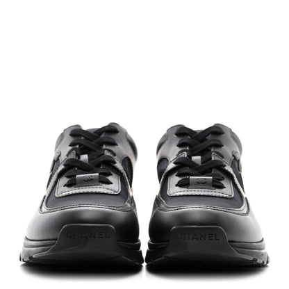 Chanel Calfskin Lambskin CC Uniform Sneakers 42 Black 2 of 12