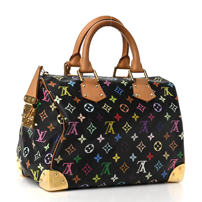 Louis Vuitton Monogram Multicolor Speedy 30 Black 3 of 11