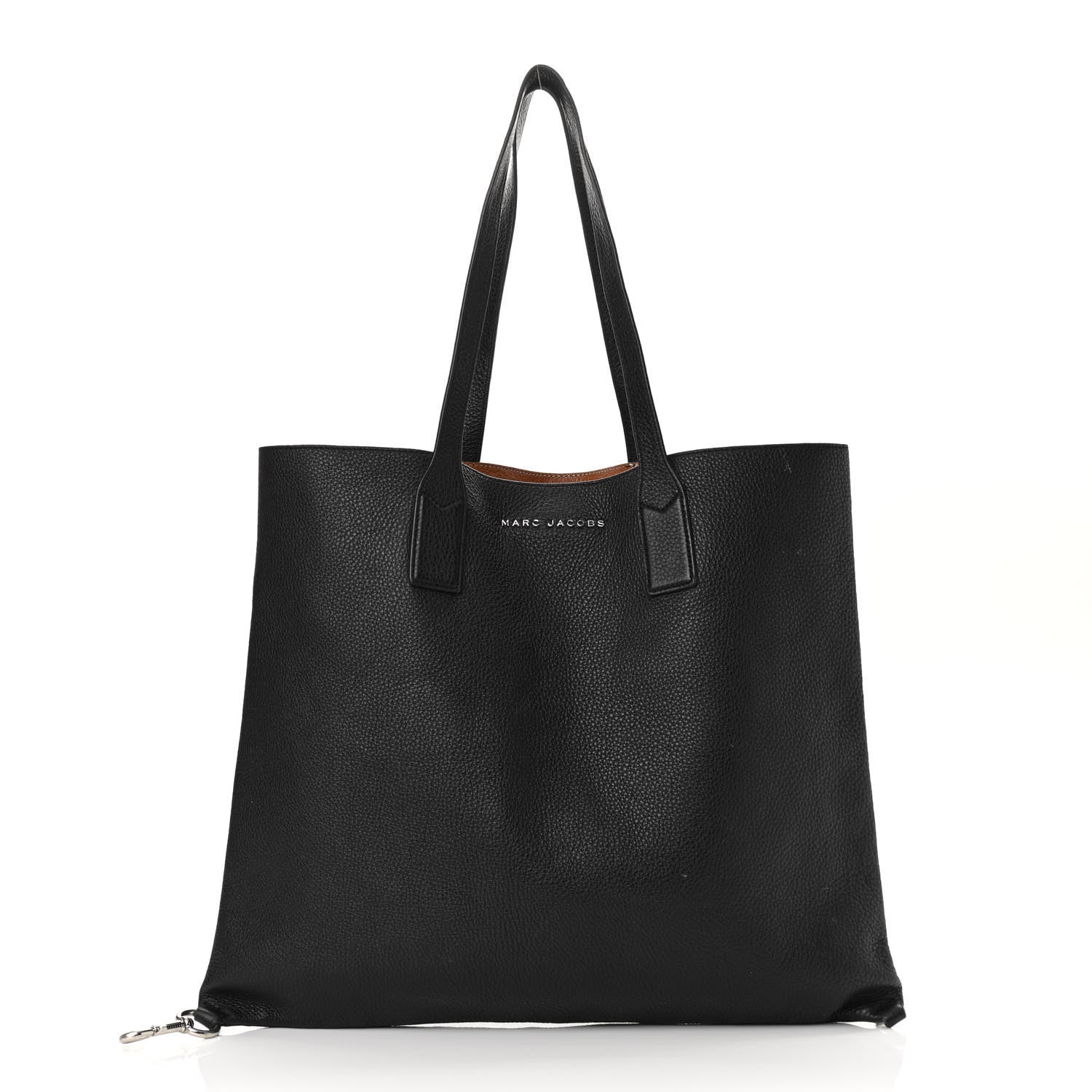 Marc Jacobs Grained Calfskin Wingman Shopping Tote Black 4 of 12