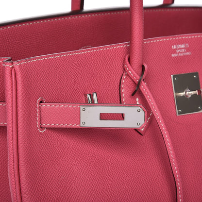 Hermes Epsom Candy Birkin 35 Rose Tyrien Rubis 8 of 41