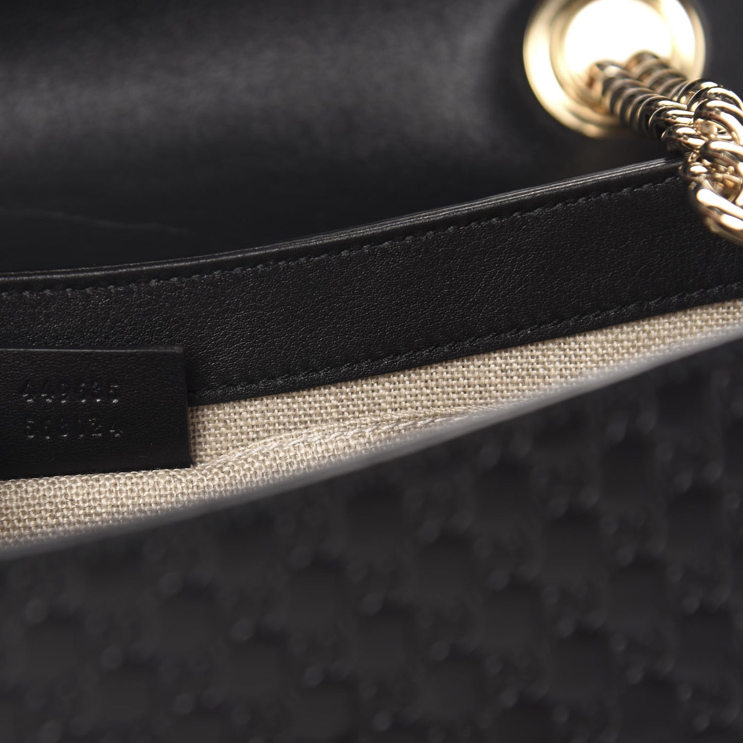 Microguccissima Medium Emily Chain Shoulder Bag Black