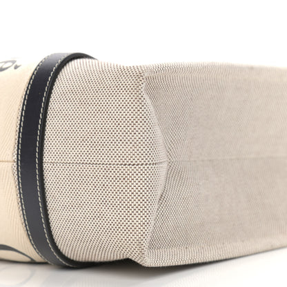 Chloe Cotton Calfskin Medium Woody Ribbon Tote White Black 9 of 12
