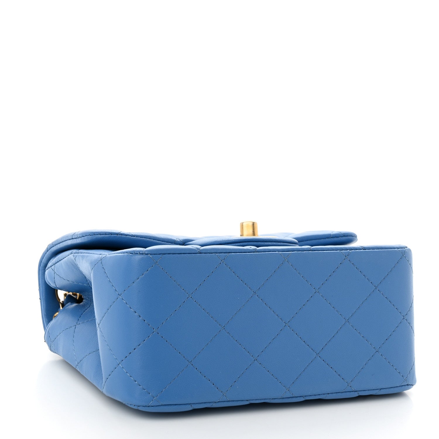 Chanel Lambskin Quilted Mini Square Flap Blue 3 of 9