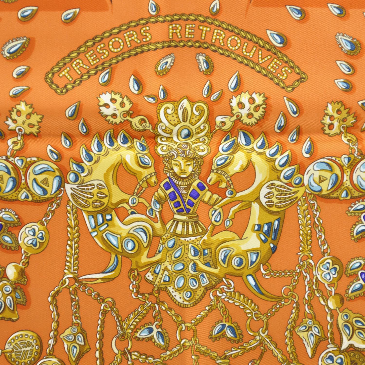 Hermes Silk Tresors Retrouves Scarf 90 4 of 7