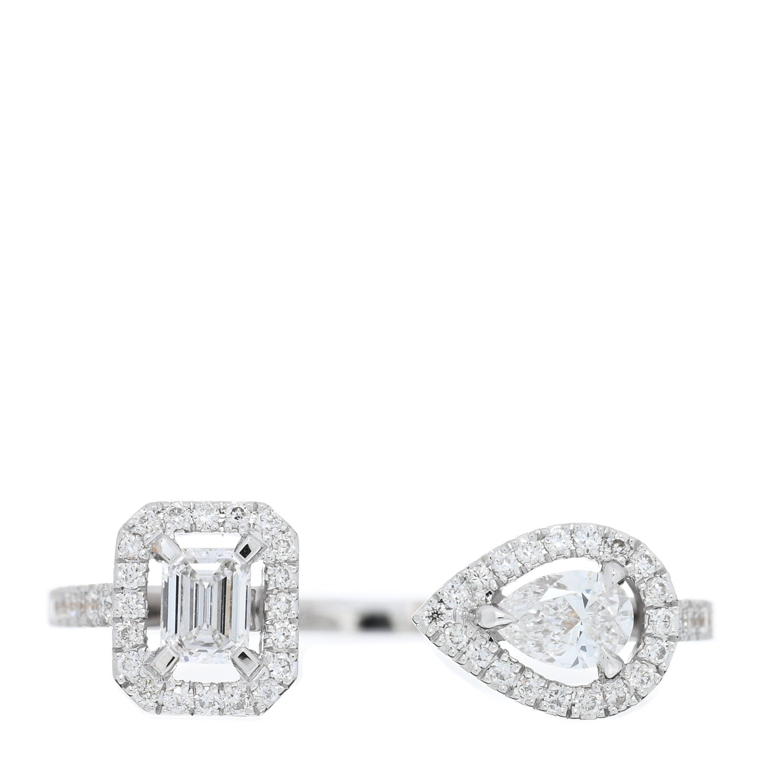 Messika 18K White Gold Diamond My Twin Moi & Toi Ring 54 7 1 of 5