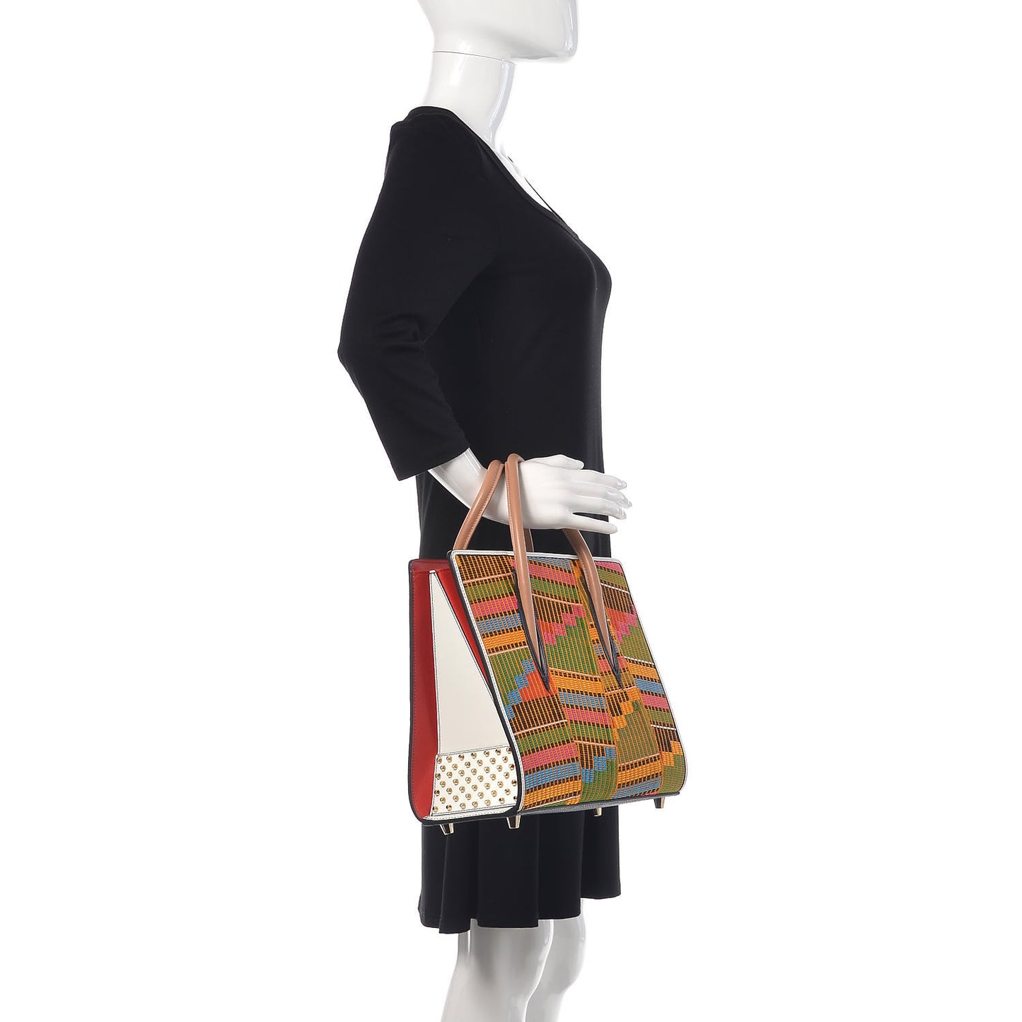 Calfskin Patent Woven Medium Paloma Multicolor