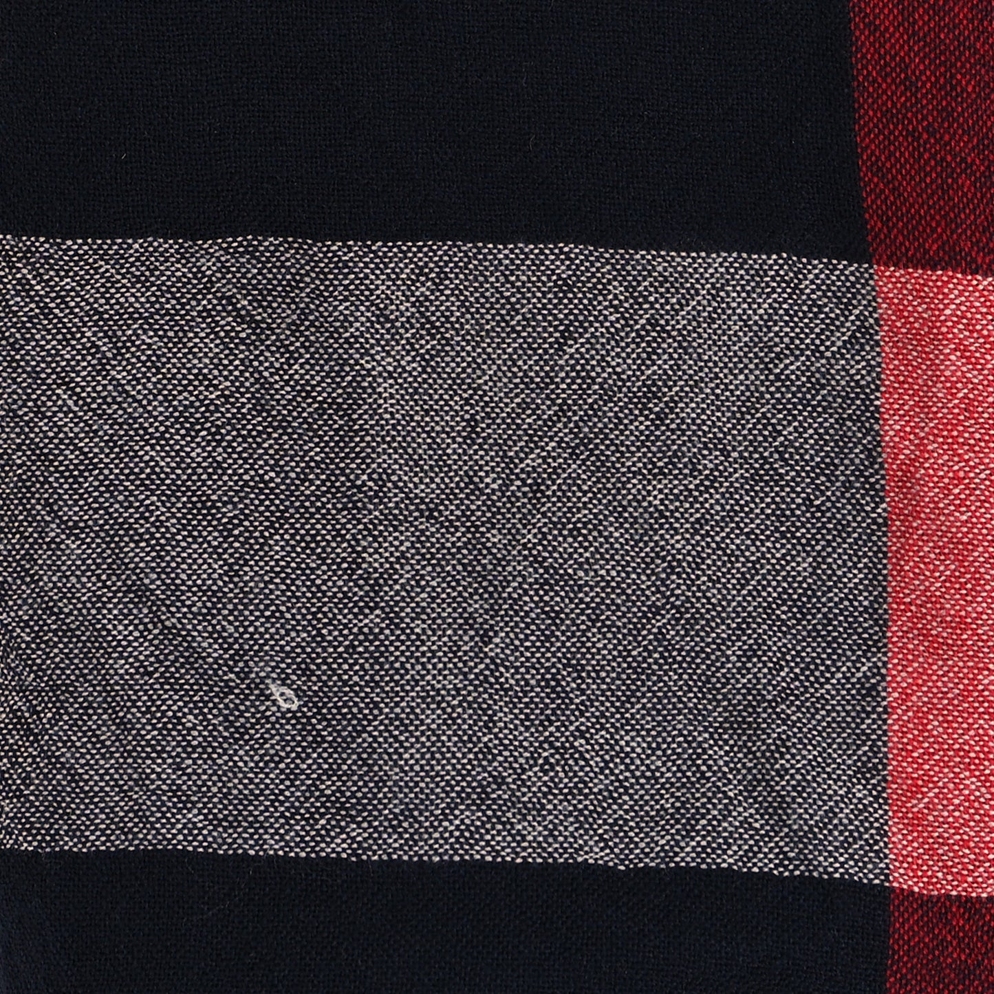 Merino Wool House Check Scarf Navy