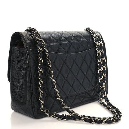 Chanel Caviar Quilted Jumbo Double Flap Black 3 of 9