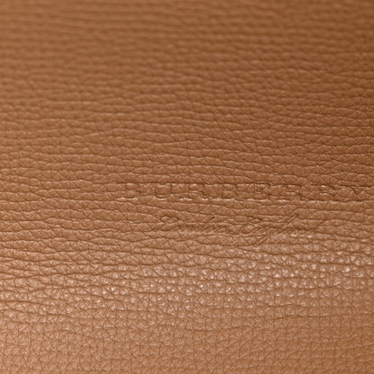 Burberry Grainy Calfskin Haymarket Check Medium Reversible Tote Camel 10 of 20
