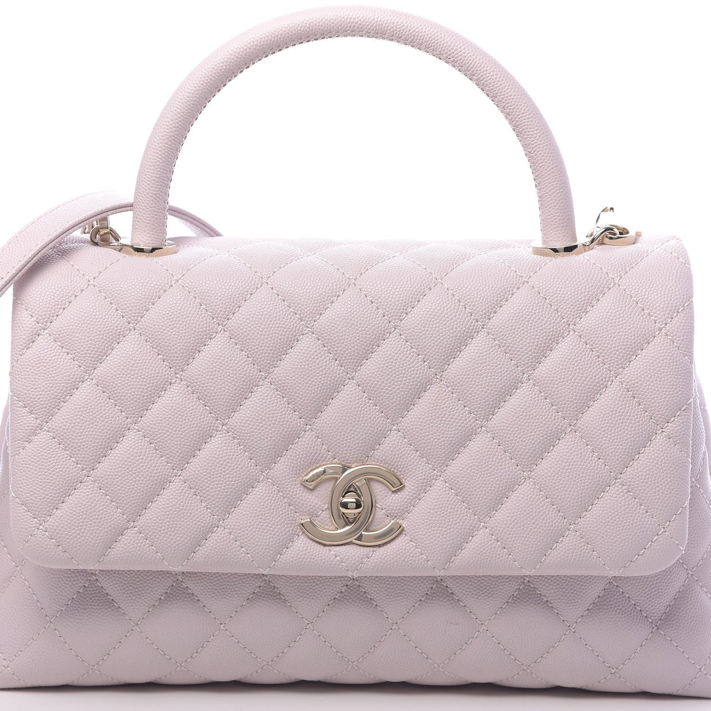 Caviar Quilted Small Coco Handle Flap Lilas Lilac