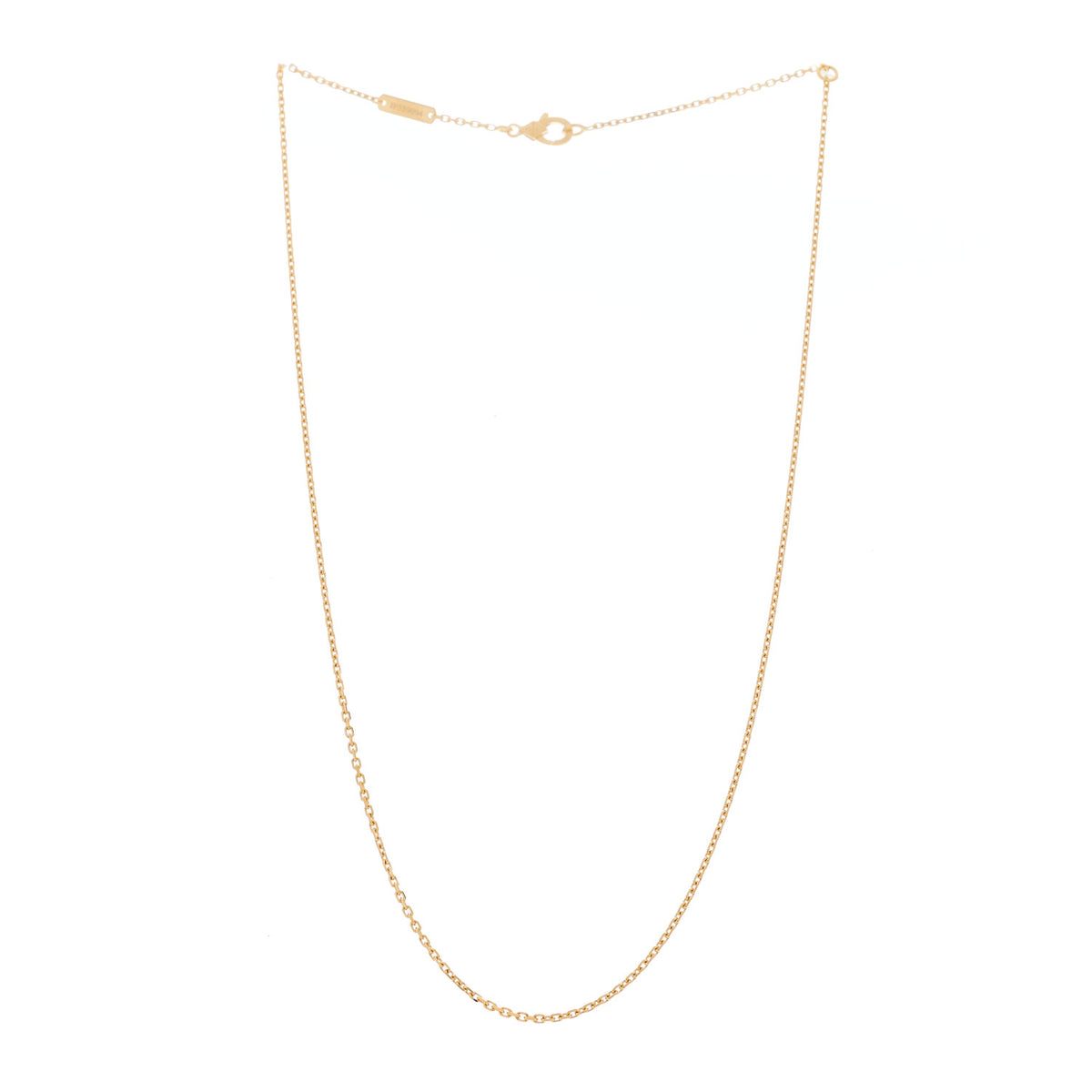 18K Yellow Gold Trace Chain Necklace