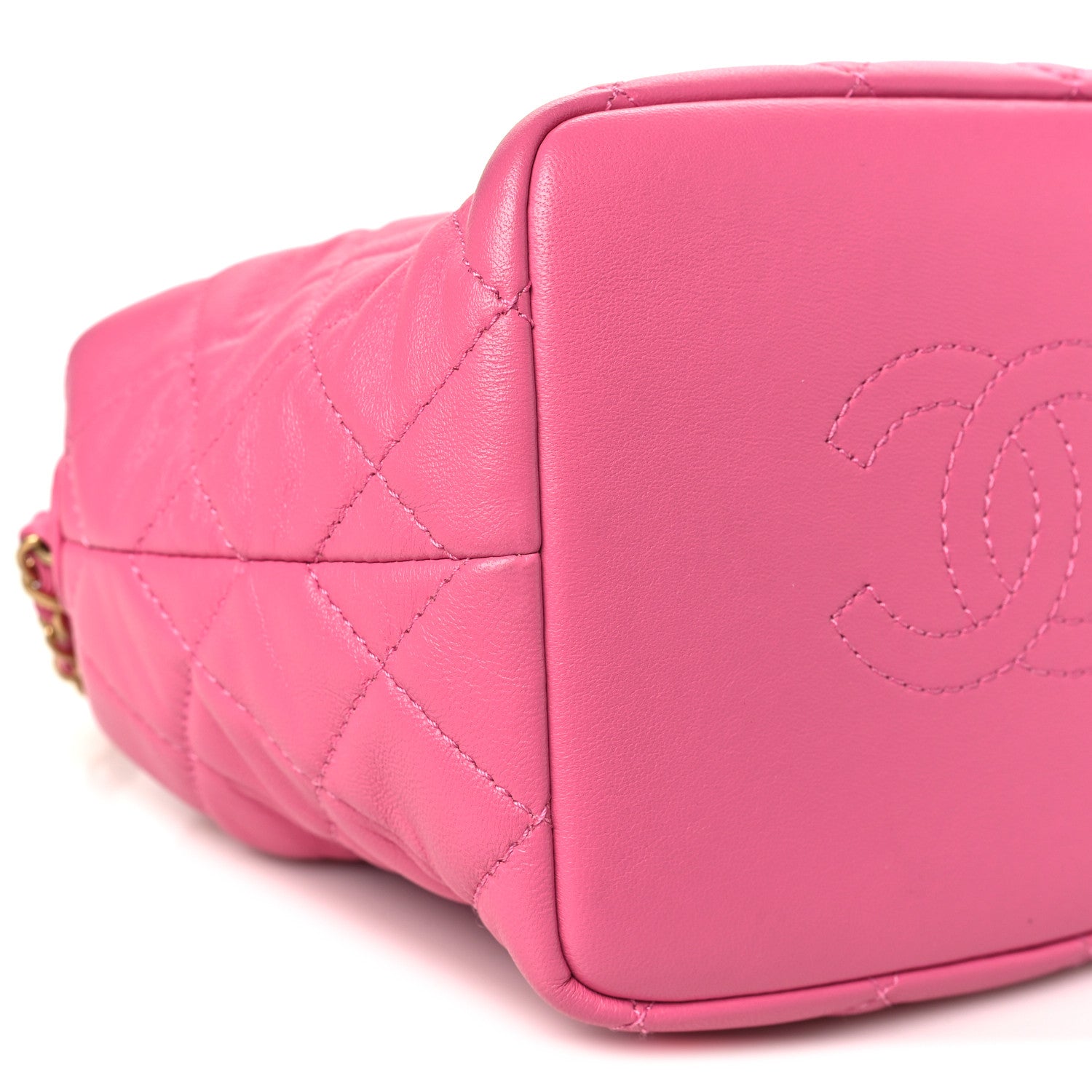 Chanel Lambskin Quilted Small Perfect Meeting Hobo Pink 9 of 10