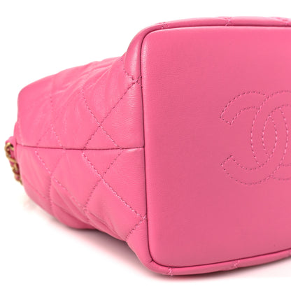 Chanel Lambskin Quilted Small Perfect Meeting Hobo Pink 9 of 10