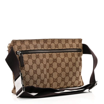 Gucci Monogram Double Pocket Belt Bag Dark Brown 3 of 17
