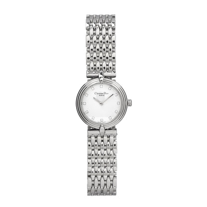 Christian Dior Stainless Steel Diamond 25mm Round Quartz Watch 1 of 5