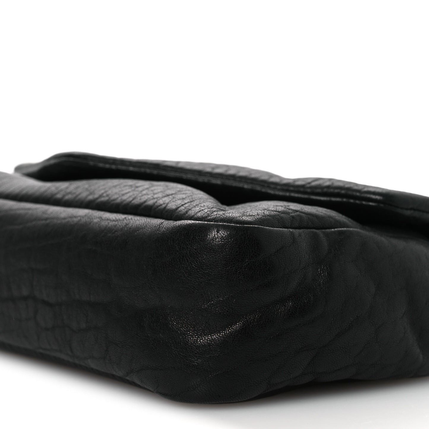 Plunged Lambskin Calypso Black